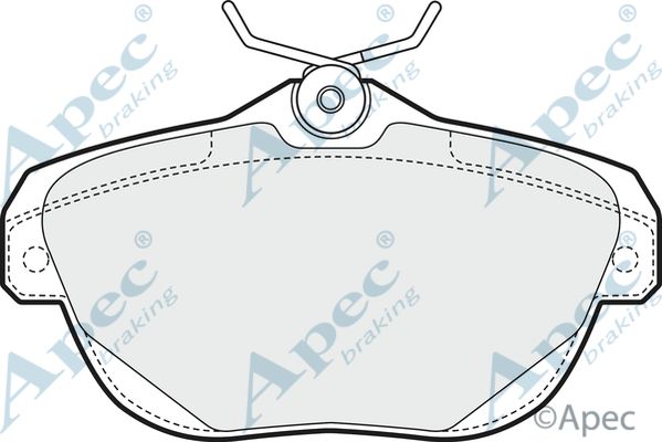APEC BRAKING Комплект тормозных колодок, дисковый тормоз PAD1594